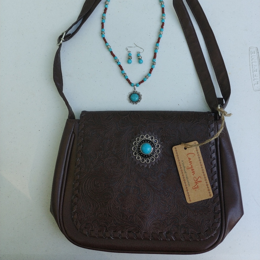Canyon Sky Cross Body Purse Bag Southwestern o